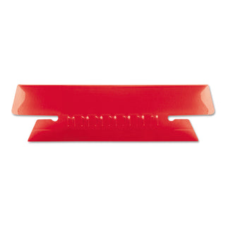 Pendaflex® Transparent Colored Tabs For Hanging File Folders, 1/3-Cut Tabs, Red, 3.5" Wide, 25/Pack (ESS4312RED)