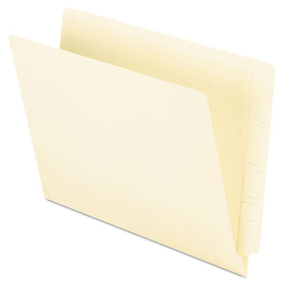 Pendaflex® Manila End Tab Folders, 9.5" Front, 2-Ply Straight Tabs, Letter Size, 100/Box (ESSH110D)