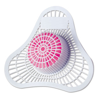 HOSPECO® Health Gards Urinal Screen with Non-Para Block, White/Pink, Cherry, Dozen (HOS01901)