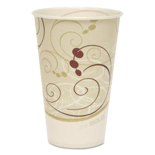 SOLO® Symphony Treated-Paper Cold Cups, 12oz, White/Beige/Red, 100/Bag, 20 Bags/Carton (SCCR12NSYM)