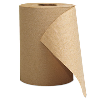 GEN Hardwound Roll Towels, 1-Ply, Brown, 8" x 300 ft, 12 Rolls/Carton (GEN1804)