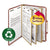 Smead™ 100% Recycled Pressboard Classification Folders, 3 Dividers, Letter Size, Red, 10/Box (SMD14099)