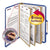 Smead™ Eight-Section Pressboard Top Tab Classification Folders with SafeSHIELD Fasteners, 3 Dividers, Letter Size, Dark Blue, 10/Box (SMD14096)