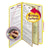 Smead™ Six-Section Pressboard Top Tab Classification Folders with SafeSHIELD Fasteners, 2 Dividers, Legal Size, Yellow, 10/Box (SMD19034)