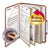 Smead™ Pressboard Classification Folders with SafeSHIELD Coated Fasteners, 2/5 Cut, 3 Dividers, Letter Size, Red, 10/Box (SMD14092)