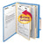 Smead™ Colored Top Tab Classification Folders, 2 Dividers, Letter Size, Blue, 10/Box (SMD14001)