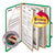 Smead™ Eight-Section Pressboard Top Tab Classification Folders with SafeSHIELD Fasteners, 3 Dividers, Letter Size, Green, 10/Box (SMD14097)