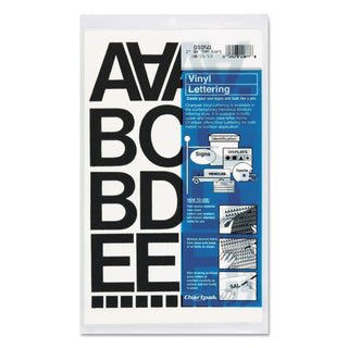 Chartpak® Press-On Vinyl Letters & Numbers, Self Adhesive, Black, 2"h, 77/Pack (CHA01050)