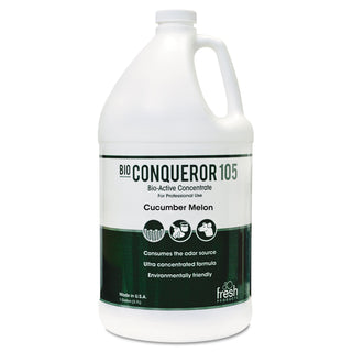 Fresh Products Bio Conqueror 105 Enzymatic Odor Counteractant Concentrate, Cucumber Melon, 1 gal, 4/Carton (FRS1-BWB-CM-F)