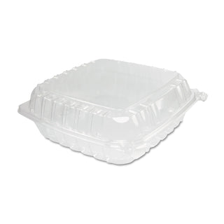 Dart® ClearSeal Plastic Hinged Container, Large, 9x9-1/2x3, Clear, 100/Bag (DCCC95PST1)