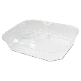 Dart® ClearPac Large Nacho Tray, 2-Compartments, Clear, 500/Ctn (C68NT2DART)