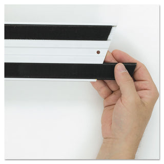 Rubbermaid® Commercial Hook and Loop Replacement Strips, 1.1" x 18", Black (RCPQ180BLA)