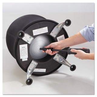Safco® Zenergy Ball Chair, Black Seat/Black Back, Silver Base (SAF4750BL)