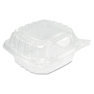 Dart® ClearSeal Hinged Clear Containers, 13 4/5 oz, Clear, Plastic, 5.4 x 5.3 x 2.6 (DCCC53PST1)
