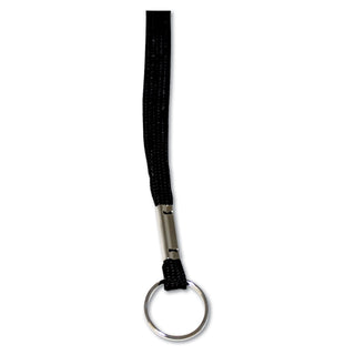 Advantus Deluxe Lanyards, Ring Style, 36" Long, Black, 24/Box (AVT75423)