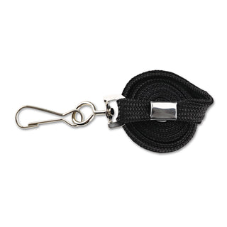 Advantus Deluxe Lanyards, J-Hook Style, 36" Long, Black, 24/Box (AVT75424)