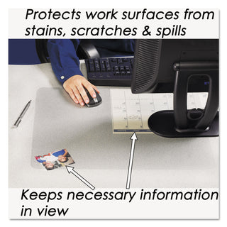 Artistic® KrystalView Desk Pad with Antimicrobial Protection, 38 x 24, Gloss Finish, Clear (AOP6080MS)