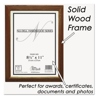 NuDell™ Solid Oak Hardwood Frame, 8-1/2 x 11, Walnut Finish (NUD15815)
