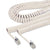 Softalk® Coiled Phone Cord, Plug/Plug, 12 ft., Ivory (SOF48100)