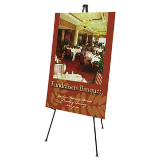 Quartet® Heavy-Duty Adjustable Instant Easel Stand, 25" to 63" High, Steel, Black (QRT27E)