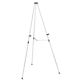 Quartet® Lightweight Telescoping Tripod Easel, 38" to 66" High, Aluminum, Silver (QRT50E)