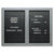 Quartet® Enclosed Magnetic Directory, 48 x 36, Black Surface, Graphite Aluminum Frame (QRT2964LM)