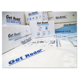 InteplastPitt Get Reddi Food & Poly Bag, 12 x 8 x 30, 24-Quart, 1.00 Mil, Clear, 500/Carton (IBSPB120830)