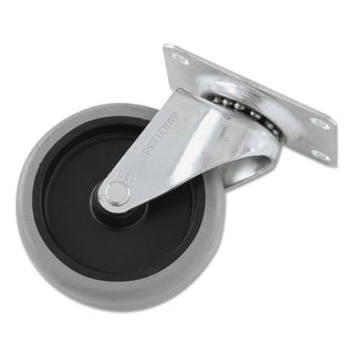 Rubbermaid® Commercial Replacement Non-Marking Plate Caster, 4", Black/Gray (SGSFG1011L20000)