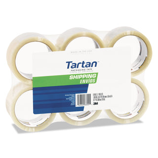 Tartan™ 3710 Packaging Tape, 3" Core, 1.88" x 54.6 yds, Clear, 6/Pack (MMM37106PK)