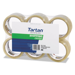 Tartan™ 3710 Packaging Tape, 3" Core, 1.88" x 54.6 yds, Clear, 6/Pack (MMM37106PK)