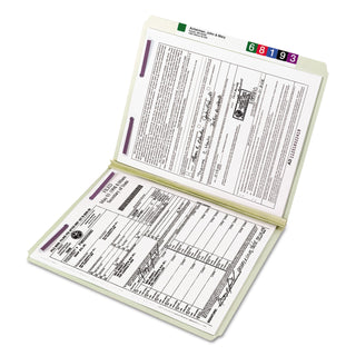 Smead™ Recycled Pressboard Folders with Two SafeSHIELD Coated Fasteners, Straight Tab, 2" Expansion, Letter Size, Gray-Green, 25/Box (SMD14910)