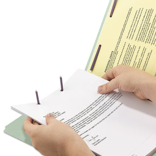 Smead™ 2 Fastener Gray Green Pressboard Folders, Legal, 2/5 Cut, 2&quot; Exp., 25/Box (SMD19982)