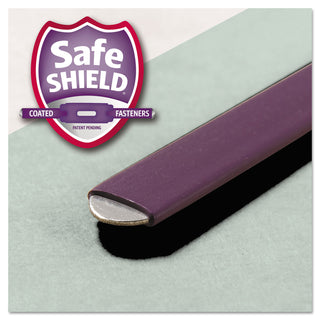 Smead™ Recycled Pressboard Folders with Two SafeSHIELD Coated Fasteners, 1/3-Cut Tabs, 1" Expansion, Legal Size, Gray-Green, 25/Box (SMD19931)
