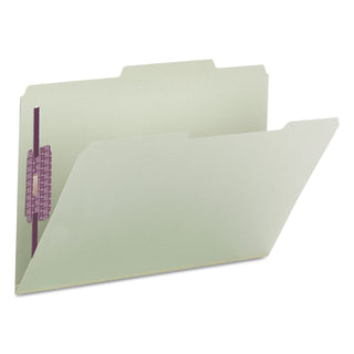 Smead™ 2 Fastener Gray Green Pressboard Folders, Legal, 2/5 Cut, 2&quot; Exp., 25/Box (SMD19982)