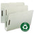 Smead™ 100% Recycled Pressboard Fastener Folders, Letter Size, Gray-Green, 25/Box (SMD15005)