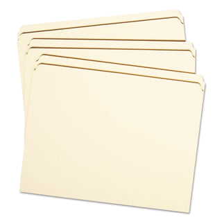 Smead™ Reinforced Tab Manila File Folders, Straight Tab, Letter Size, 11 pt. Manila, 100/Box (SMD10310)