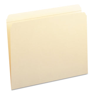 Smead™ Reinforced Tab Manila File Folders, Straight Tab, Letter Size, 11 pt. Manila, 100/Box (SMD10310)