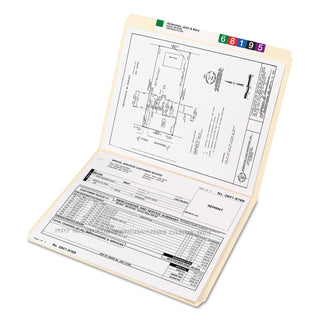 Smead™ Reinforced Tab Manila File Folders, Straight Tab, Letter Size, 11 pt. Manila, 100/Box (SMD10310)