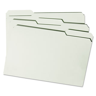 Smead™ Expanding Recycled Heavy Pressboard Folders, 1/3-Cut Tabs, 2" Expansion, Legal Size, Gray-Green, 25/Box (SMD18234)