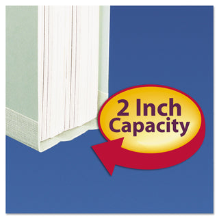 Smead™ Expanding Recycled Heavy Pressboard Folders, 1/3-Cut Tabs, 2" Expansion, Legal Size, Gray-Green, 25/Box (SMD18234)