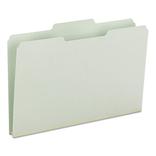 Smead™ Pressboard File Folders, Top Tab, Legal, 1/3 Cut, Gray Green, 25/Box (SMD18230)