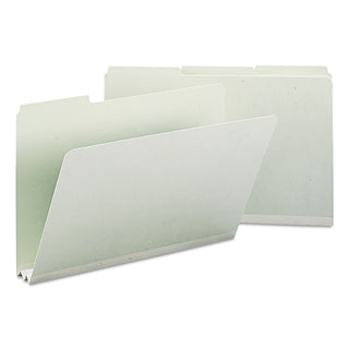 Smead™ Expanding Recycled Heavy Pressboard Folders, 1/3-Cut Tabs, 2" Expansion, Legal Size, Gray-Green, 25/Box (SMD18234)