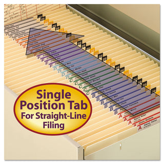 Smead™ Reinforced Tab Manila File Folders, Straight Tab, Letter Size, 11 pt. Manila, 100/Box (SMD10310)