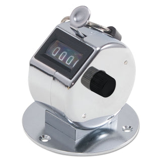 Bates® Tally II Desk Model Tally Counter, Registers 0-9999, Chrome (GBC9841005)