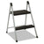 Cosco® Folding Step Stool, 2-Step, 200 lb Capacity, 16.9" Working Height, Platinum/Black (CSC11024PBL1E)