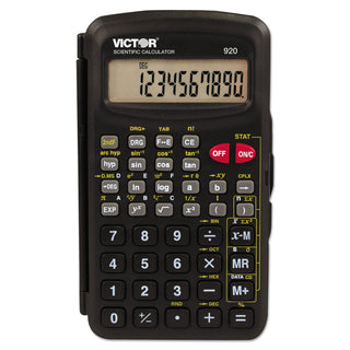Victor® 920 Compact Scientific Calculator with Hinged Case,10-Digit, LCD (VCT920)