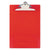 Saunders Recycled Plastic Clipboard with Ruler Edge, 1" Clip Cap, 8 1/2 x 12 Sheets, Red (SAU21601)