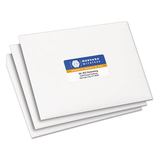 Avery® Vibrant Laser Color-Print Labels w/ Sure Feed, 1 1/4 x 2 3/8, White, 450/Pack (AVE6871)