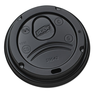 Dixie® Drink-Thru Lids for 10-20 oz Cups, Plastic, Black (DIXD9542B)