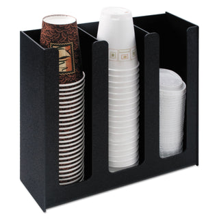 Vertiflex® Commercial Grade Cup Holder, 12 3/4w x 4 1/2d x 11 3/4d, Black (VRTVFPC1000)